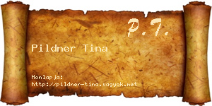 Pildner Tina névjegykártya